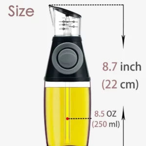 New Glass Oil and Vinegar Dispenser Measuring Oil Pourer for Kitchen Wide Opening for Easy Refill and Cleaning Clear Glass - Image 7