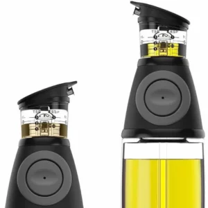 New Glass Oil and Vinegar Dispenser Measuring Oil Pourer for Kitchen Wide Opening for Easy Refill and Cleaning Clear Glass - Image 5