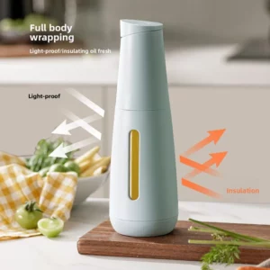470ml Auto-Seal Glass Oil Dispenser - Kitchen Bottle with Scale, Drip-Free for Cooking Oil/Vinegar/Soy Sauce - Image 5