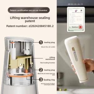 470ml Auto-Seal Glass Oil Dispenser - Kitchen Bottle with Scale, Drip-Free for Cooking Oil/Vinegar/Soy Sauce - Image 4