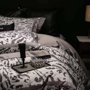 Luxury Bedding Set 1000TC Egyptian Cotton Queen King Size Zebra Print 1 Duvet Cover Set, 1 Flat/Fitted Bed Sheet, 2 Pillowcases - Image 5