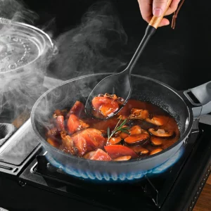 3/7pcs Black Non-Stick Cookware Kitchen Utensils Set Wooden Handle Silicone Kitchenware Set Spatula Shovel Ladle Cooking Tools - Image 3