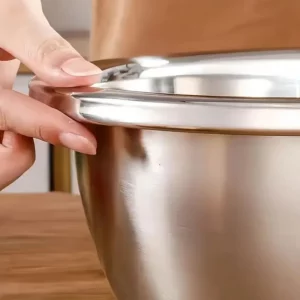Stainless Steel Rice Washing Bowl with Drain Holes, 2-in-1 Vegetable Fruit Strainer Colander Basket for Kitchen Sink - Image 6