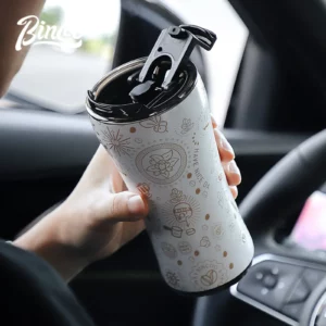 380ml Insulated Coffee Mug Creative Design Stainless Steel Car Water Thermos Vacuum Flask Water Bottle Mini Portable Travel Mug - Image 2