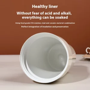 New High Beauty Insulated Cup Ceramic Coated Inner Pot Coffee Cup for Girls Portable and Accompanying Men Straw Car Water Cup - Image 4
