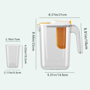 Large Capacity Plastic Cup Teapot Refrigerator Cold Water Kettle Versatile Container Suitable for Outdoor Parties - Image 4