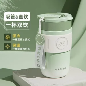 MIJIA Stainless Steel Coffee Cup 400ML Thermos Mug Leak-Proof Thermos Travel Thermal Vacuum Flask Insulated Cup Water Bottle - Image 3