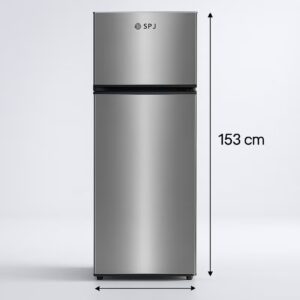 SPJ 230 L Double Door Refrigerator – 166 L Net Capacity, R600a Energy Saving Gas, Vegetable Crisper, Adjustable Glass Shelves, Convenient Defrost & Temperature Control | RF-INY229C - Image 6