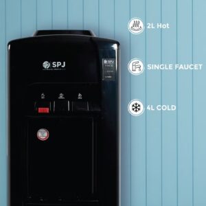 SPJ Top Loading Water Dispenser with Cabinet Tap for Hot & Cold and Normal Water, 16L Cabinet ,SS304 Tank ,Child Lock Safety , Antibacterial Material ,Floor Standing Low Noise Fast Cooling, Perfect for Home, Shopping Malls, and Office(SILVER & Black) - Image 6