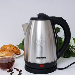 KRYPTON Stainless Steel Electric Kettle with 360-Degree Rotation Base, Auto Safety Off, Perfect for Boiling Water, Milk & Tea, Protection from Overheating and Dry Boil 1.8 L 1500 W 1500 KNK6009B Silver - Image 6