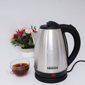 KRYPTON Stainless Steel Electric Kettle with 360-Degree Rotation Base, Auto Safety Off, Perfect for Boiling Water, Milk & Tea, Protection from Overheating and Dry Boil 1.8 L 1500 W 1500 KNK6009B Silver - Image 7