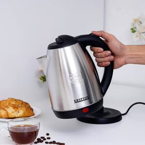 KRYPTON Stainless Steel Electric Kettle with 360-Degree Rotation Base, Auto Safety Off, Perfect for Boiling Water, Milk & Tea, Protection from Overheating and Dry Boil 1.8 L 1500 W 1500 KNK6009B Silver - Image 8