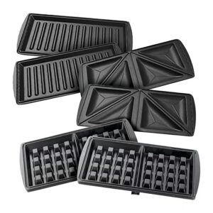 BLACK+DECKER Sandwich Maker, 2-Slot Non-Stick, 3in1 Versatile Interchangeable Grill and Waffle Plates, Indicator Lights, Quick and Easy Meals, Compact Design, 750 W TS2090-B5 Black - Image 6