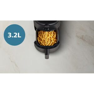 Airfryer Compact - Analogue, 12 Cooking Functions, Rapid Air Technology, 3.2 L 1300 W Philips NA110/09/00 Black - Image 4