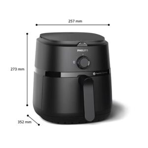 Airfryer Compact - Analogue, 12 Cooking Functions, Rapid Air Technology, 3.2 L 1300 W Philips NA110/09/00 Black - Image 6