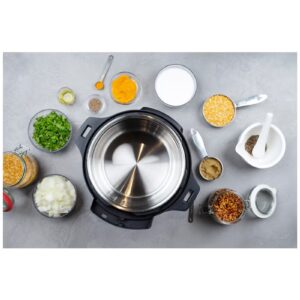 Electric Pressure Cooker, 6 Liters, Smart Pot Eko,9 In 1 Rice Cooker, Slow Cooker, Steamer, Sauté Pot, Yogurt Maker & More,14 Smart Programs 6 L 1000 W SP104 Silver/Black - Image 3