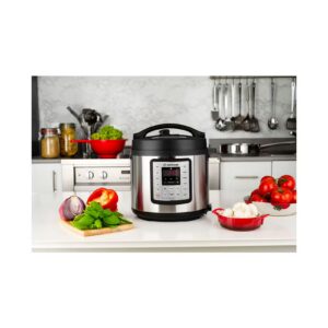 Electric Pressure Cooker, 6 Liters, Smart Pot Eko,9 In 1 Rice Cooker, Slow Cooker, Steamer, Sauté Pot, Yogurt Maker & More,14 Smart Programs 6 L 1000 W SP104 Silver/Black - Image 5