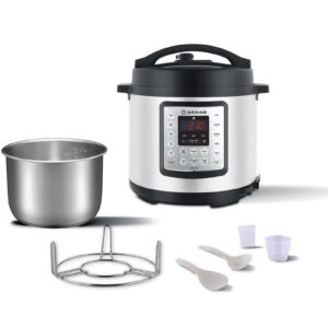 Electric Pressure Cooker, 6 Liters, Smart Pot Eko,9 In 1 Rice Cooker, Slow Cooker, Steamer, Sauté Pot, Yogurt Maker & More,14 Smart Programs 6 L 1000 W SP104 Silver/Black - Image 6