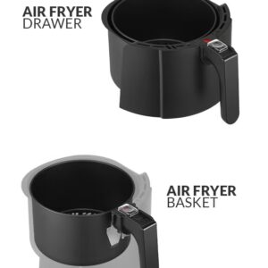 Air Fryer With Digital Control Panel Display, 8 Preset Programs Built-In Preheat Function 4 L 1500 W EVKA-AF4008D Black - Image 6