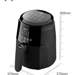 Air Fryer With Digital Control Panel Display, 8 Preset Programs Built-In Preheat Function 4 L 1500 W EVKA-AF4008D Black - Image 10