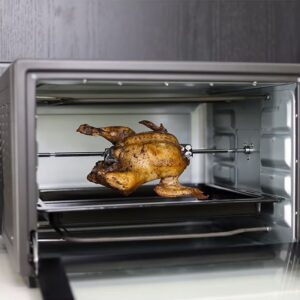 KRYPTON 6-IN-1 Multi-Functional Counter Top Electric Kitchen Oven With Powerful Rotisserie, Crumb Tray, Perfect For Grilling, Toasting And Roasting, 100- 250°C Adjustable Temperature, 60 Minutes Timer with Bell Ring & Power Indicator Light 45 L 2000 W KNO6246 Black - Image 6