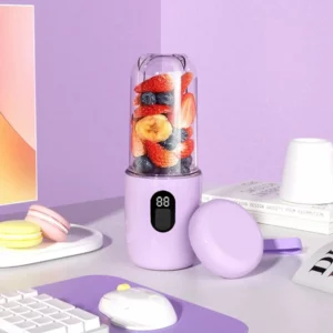 500ML Portable Blender with Lid Rechargeable Wireless Orange Juicer 16 Stainless Blades USB Smoothie Vegetables Fruits Mixer - Image 2