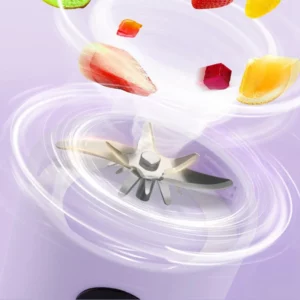 500ML Portable Blender with Lid Rechargeable Wireless Orange Juicer 16 Stainless Blades USB Smoothie Vegetables Fruits Mixer - Image 4