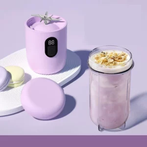 500ML Portable Blender with Lid Rechargeable Wireless Orange Juicer 16 Stainless Blades USB Smoothie Vegetables Fruits Mixer - Image 5