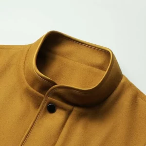 Autumn and Winter Casual High-end Zhongshan Jacket Concealed Buckle Trendy Business Stand Collar Lining Warm Jacket Jacket - Image 3