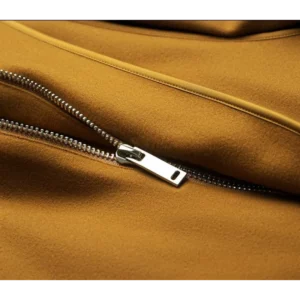 Autumn and Winter Casual High-end Zhongshan Jacket Concealed Buckle Trendy Business Stand Collar Lining Warm Jacket Jacket - Image 5