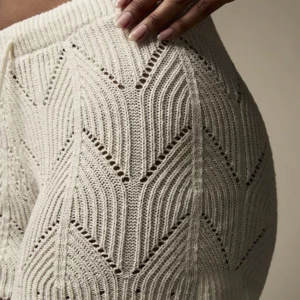 Handmade crochet knitting drawstring shorts comfortable and casual beach cover summer vacation wear pull over casual and com - Image 3