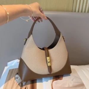 Contrasting color niche design dumpling bag versatile commuter portable shoulder crossbody bag handbag - Image 1