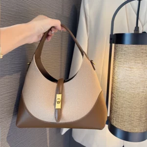 Contrasting color niche design dumpling bag versatile commuter portable shoulder crossbody bag handbag - Image 6