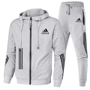 2025 Autumn and Winter Fitness Breathable high-quality set: Men's zipper hooded long-sleeved jacket + casual pants 2-piece set - Image 4
