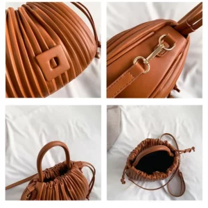 Fashion Brand Design Crossbody Bag for Women 2024 Luxury Vintage Shoulder Handbags Female Tote bags Casual PU Leather Bucket 가방 - Image 6