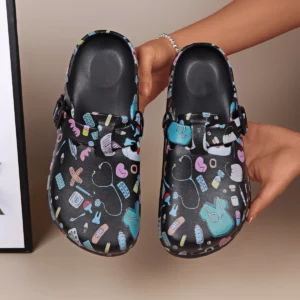 Women Platform Heels EVA House Slippers Adjustable Buckle Waterproof Lightweight Comfortable Women's Shoes All Season Wear - Image 4