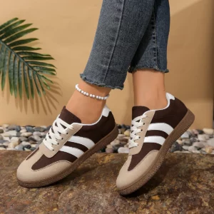 Women's Spring Autumn New Brown Pink Casual Sports Shoes for Female Sneakers Simple Comfortable Versatile Board Shoes 6352 - Image 1