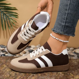 Women's Spring Autumn New Brown Pink Casual Sports Shoes for Female Sneakers Simple Comfortable Versatile Board Shoes 6352 - Image 2