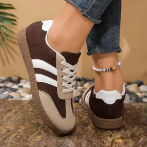 Women's Spring Autumn New Brown Pink Casual Sports Shoes for Female Sneakers Simple Comfortable Versatile Board Shoes 6352 - Image 4