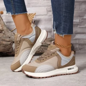 Spring and Autumn Round Toe Lace Up Breathable Sports and Leisure Shoes Fashionable and New Comfortable Women's Vulcanized Shoes - Image 4