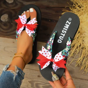 Slippers Women New Flip-Flops Beach Sandals Woman Slides Flat Shoes for Women Black Designer Slippers Flip-Flops Ladies Shoes - Image 2