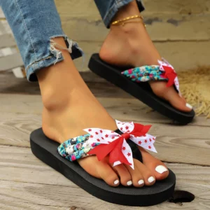 Slippers Women New Flip-Flops Beach Sandals Woman Slides Flat Shoes for Women Black Designer Slippers Flip-Flops Ladies Shoes - Image 3
