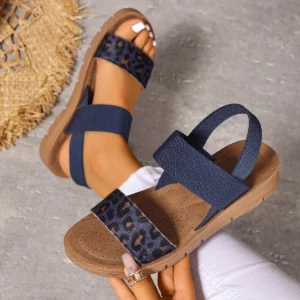 Women Sandals Wedge Thick Sole Sandals Sexy Leopard Print Daily Beach Party Shoes Women Leisure Fashion Versatile Women Shoes - Image 6