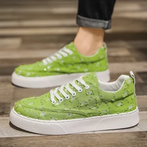 Men's Shoes 2024 Spring and Autumn New Low Cut Sequined Fabric Surface Comfortable Casual Soft Soled Board Shoes - Image 6