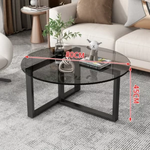 Transparent Space Saving Coffee Table Unique Mechanism Decoration Designer Coffee Table Round Simple Couchtisch Home Furniture - Image 4