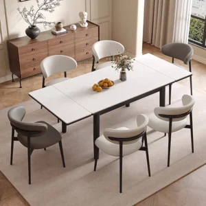 Extendable Luxury Dining Table Console Nordic Modern Conference Dining Table Children Garden Mesas De Jantar Kitchen Furniture - Image 4