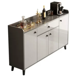 Luxury Kitchen Sideboard Buffet Cabinet with Storage Drawers, Storage Cabinet with 4 Doors & Shelves for Living Room Furniture - Image 4