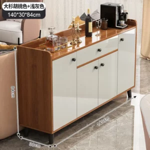 Luxury Kitchen Sideboard Buffet Cabinet with Storage Drawers, Storage Cabinet with 4 Doors & Shelves for Living Room Furniture - Image 5