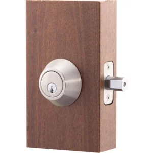 Copper Door Lock Cylinder Deadbolt Chrome Metal Dead Home Door Gate Single Cylinder Bolt Door Lock - Image 4