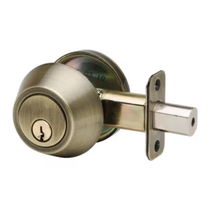 Copper Door Lock Cylinder Deadbolt Chrome Metal Dead Home Door Gate Single Cylinder Bolt Door Lock - Image 6